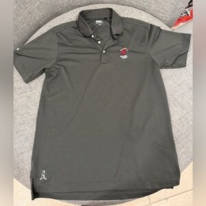 Ping Charcoal Polo Shirt MIAMI HEAT SHIRT with Embroidered Logo